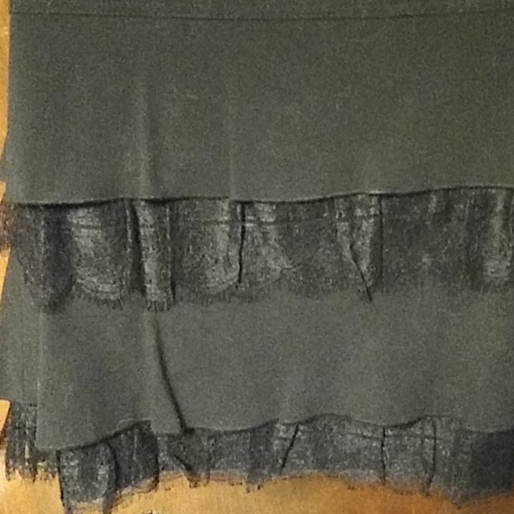 NWOT INSIGHT BLACK LACE RUFFLE SKIRT - Picture 6 of 8